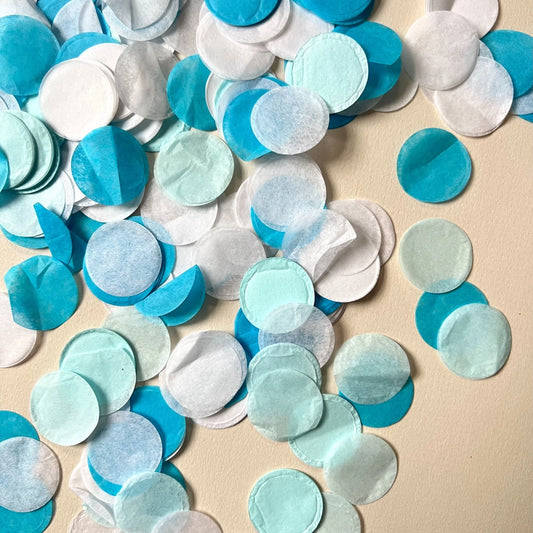 Blue & White Paper Biodegradable Confetti