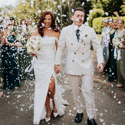 White & Ivory Biodegradable Paper Confetti