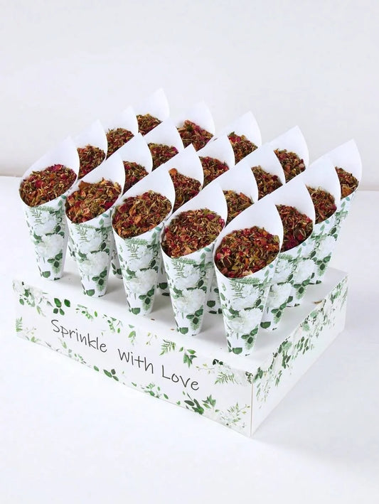 Confetti Cones & Holder, Floral Design