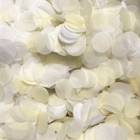 White & Ivory Biodegradable Paper Confetti