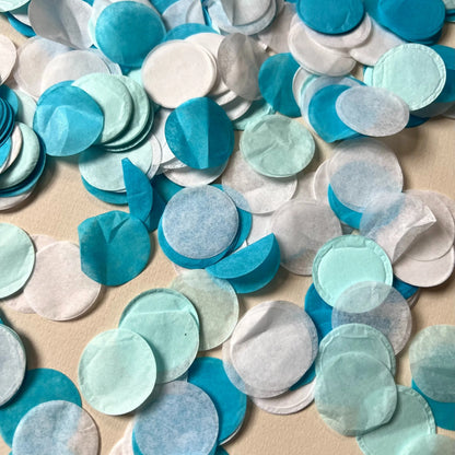 Blue & White Paper Biodegradable Confetti