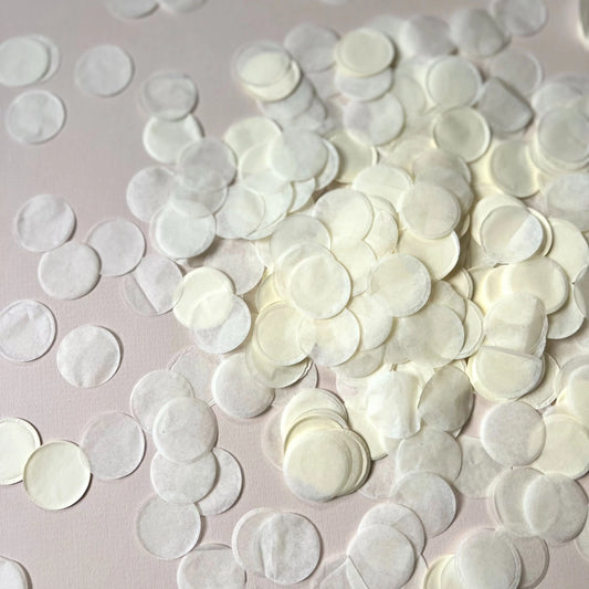 Ivory Biodegradable Paper Confetti