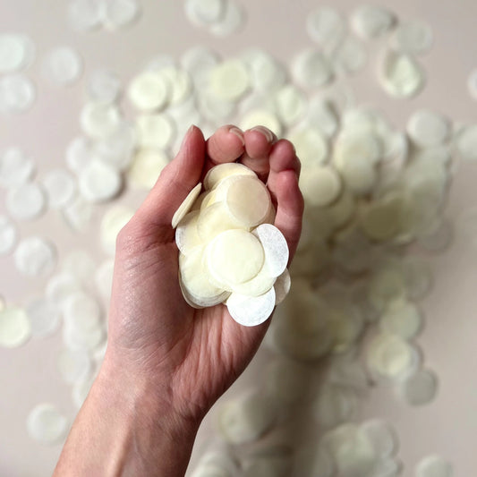 Ivory Biodegradable Paper Confetti
